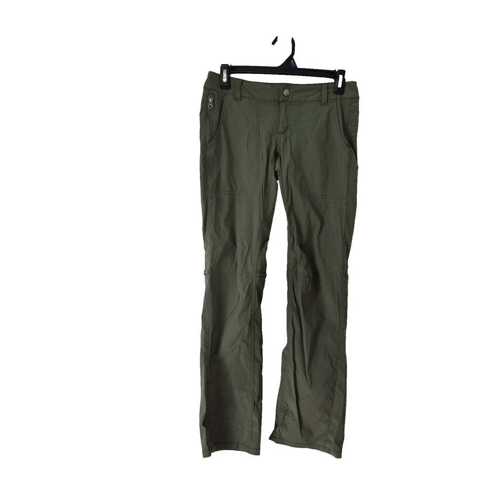 REI Pants Womens 2 Petite Military green Low Rise Tapered Leg Hiking Outdoor